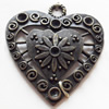 Pendant, Zinc Alloy Jewelry Findings, 36x39mm, Sold by Bag