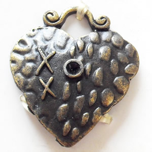 Pendant, Zinc Alloy Jewelry Findings, 22x25mm, Sold by Bag