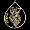 Pendant, Zinc Alloy Jewelry Findings, 30x36mm, Sold by Bag