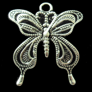 Pendant, Zinc Alloy Jewelry Findings, Butterfly, 30x36mm, Sold by Bag