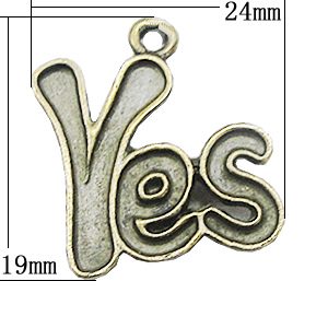 Pendant, Zinc Alloy Jewelry Findings, 19x24mm, Sold by Bag