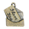 Pendant, Zinc Alloy Jewelry Findings, 18x17mm, Sold by Bag