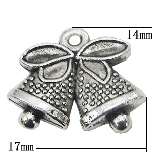 Pendant, Zinc Alloy Jewelry Findings, 17x14mm, Sold by Bag