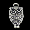 Pendant, Zinc Alloy Jewelry Findings, Owl 9x16mm, Sold by Bag