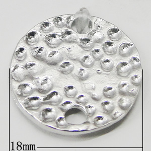 Connectors, Zinc Alloy Jewelry Findings, Flat Round 18mm, Sold by Bag