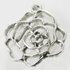 Pendant, Zinc Alloy Jewelry Findings, Flower 24x27mm, Sold by Bag