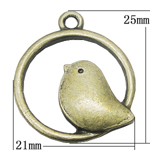 Pendant, Zinc Alloy Jewelry Findings, 21x25mm, Sold by Bag