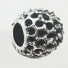 European Style Beads Zinc Alloy Jewelry Findings, 10mm Hole:5mm, Sold by Bag