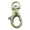 Zinc Alloy Lobster Claw Clasp, 17x37mm, Sold by Bag