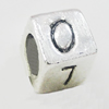 Beads, Zinc Alloy Jewelry Findings, Cube 8mm, Sold by Bag