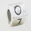 Beads, Zinc Alloy Jewelry Findings, Cube 8mm, Sold by Bag
