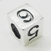 Beads, Zinc Alloy Jewelry Findings, Cube 8mm, Sold by Bag