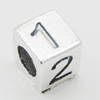 Beads, Zinc Alloy Jewelry Findings, Cube 8mm, Sold by Bag