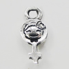 Pendant, Zinc Alloy Jewelry Findings, 7x17mm, Sold by Bag