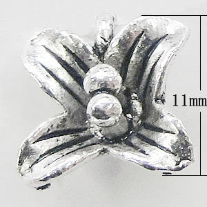 Pendant, Zinc Alloy Jewelry Findings, Flower 11x11mm, Sold by Bag
