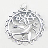 Pendant, Zinc Alloy Jewelry Findings, 25x28mm, Sold by Bag