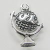 Pendant, Zinc Alloy Jewelry Findings, Tellurion 15x20mm, Sold by Bag