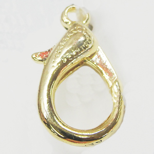 Zinc Alloy Lobster Claw Clasp, 16x26mm, Sold by Bag