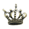 Pendant, Zinc Alloy Jewelry Findings, Crown 21x19mm, Sold by Bag