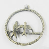 Pendant, Zinc Alloy Jewelry Findings, 27x30mm, Sold by Bag