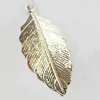 Pendant, Zinc Alloy Jewelry Findings, Leaf 12x31mm, Sold by Bag