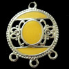 Zinc Alloy Enamel Connector, 22x28mm, Sold by Bag