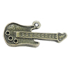 Pendant, Zinc Alloy Jewelry Findings, Guitar 10x28mm, Sold by Bag