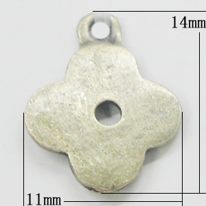 Pendant, Zinc Alloy Jewelry Findings, Flower 11x14mm, Sold by Bag