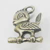 Pendant, Zinc Alloy Jewelry Findings, Bird 12x18mm, Sold by Bag