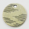 Pendant, Zinc Alloy Jewelry Findings, Flat Round 16mm, Sold by Bag