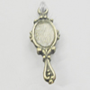 Pendant, Zinc Alloy Jewelry Findings, 9x26mm, Sold by Bag