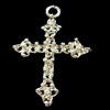 Copper Pendant Settings Jewelry Findings, Cross, 19x26mm, Sold by Bag