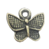 Pendant, Zinc Alloy Jewelry Findings, Butterfly 12x12mm, Sold by Bag