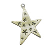 Pendant, Zinc Alloy Jewelry Findings, Star 21x29mm, Sold by Bag