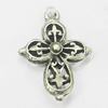 Pendant, Zinc Alloy Jewelry Findings, Cross 19x26mm, Sold by Bag