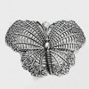 Pendant, Zinc Alloy Jewelry Findings, Butterfly 68x47mm, Sold by Bag