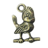 Pendant, Zinc Alloy Jewelry Findings, Bird 12x19mm, Sold by Bag