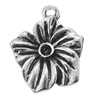 Pendant, Zinc Alloy Jewelry Findings, Flower 19x24mm, Sold by Bag