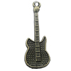 Pendant, Zinc Alloy Jewelry Findings, Guitar 11x31mm, Sold by Bag