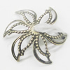 Connectors, Zinc Alloy Jewelry Findings, Flower 18mm, Sold by Bag