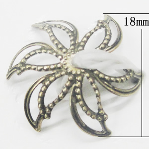 Connectors, Zinc Alloy Jewelry Findings, Flower 18mm, Sold by Bag