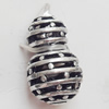 Hollow Bali Pendant Zinc Alloy Jewelry Findings, 14x26mm, Sold by Bag