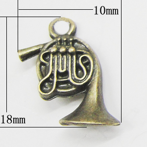 Pendant, Zinc Alloy Jewelry Findings, 10x18mm, Sold by Bag