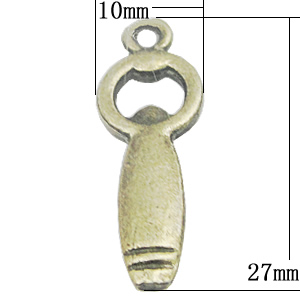 Pendant, Zinc Alloy Jewelry Findings, 10x27mm, Sold by Bag