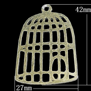 Pendant, Zinc Alloy Jewelry Findings, 27x42mm, Sold by Bag