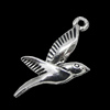 Pendant, Zinc Alloy Jewelry Findings, Bird 20x31mm, Sold by Bag
