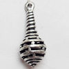 Hollow Bali Pendant Zinc Alloy Jewelry Findings, 10x25mm, Sold by Bag