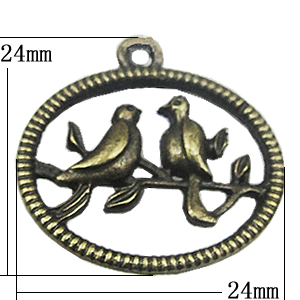 Pendant, Zinc Alloy Jewelry Findings, 24x24mm, Sold by Bag
