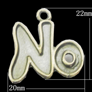 Pendant, Zinc Alloy Jewelry Findings, 20x22mm, Sold by Bag