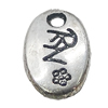 Pendant, Zinc Alloy Jewelry Findings, Flat Oval 7x9mm, Sold by Bag